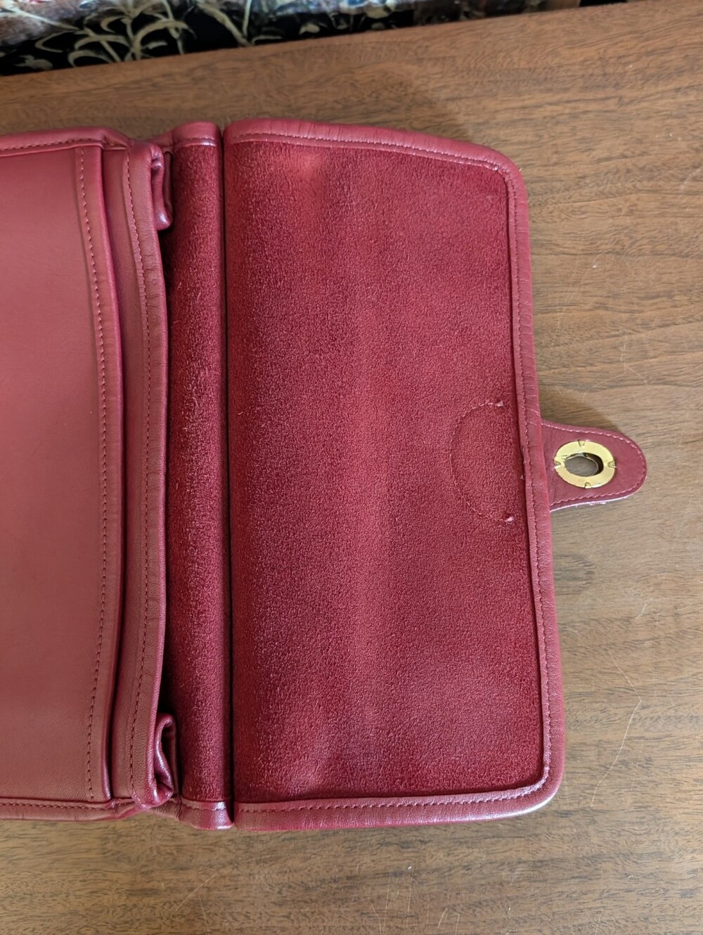 Vintage Coach Willis Bag Red Leather Brass Hardware Crossbody 9927 - Picture 14 of 16